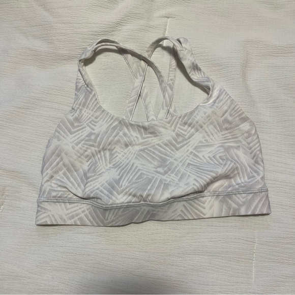 LULULEMON white grey sports bra - Picture 1 of 3